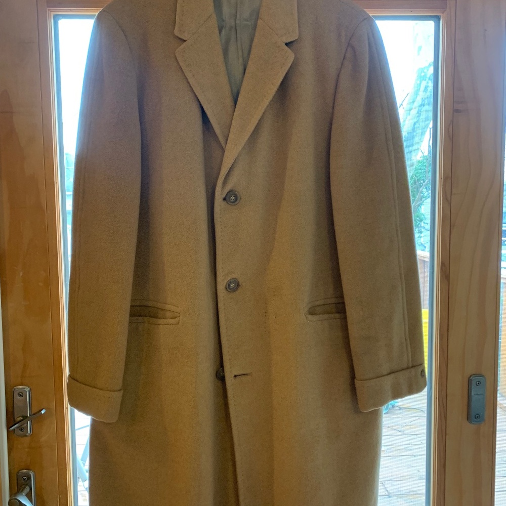 Vintage men’s cashmere camel hair coat